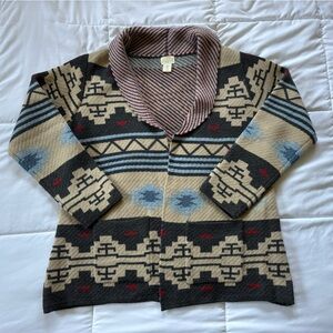 Telluride Southwestern Shawl Collar Sweater